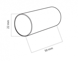 Krytka dopojovací trubky 50 mm - černá lesklá