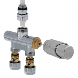 Designová termostatická sada 351 / 352 lesklý chrom