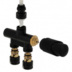 Designová termostatická sada 351 / 352 černá