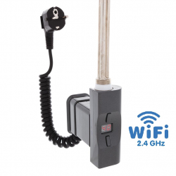 Topná tyč Home Plus WiFi, D-profil antracit světlý lesklý grafit